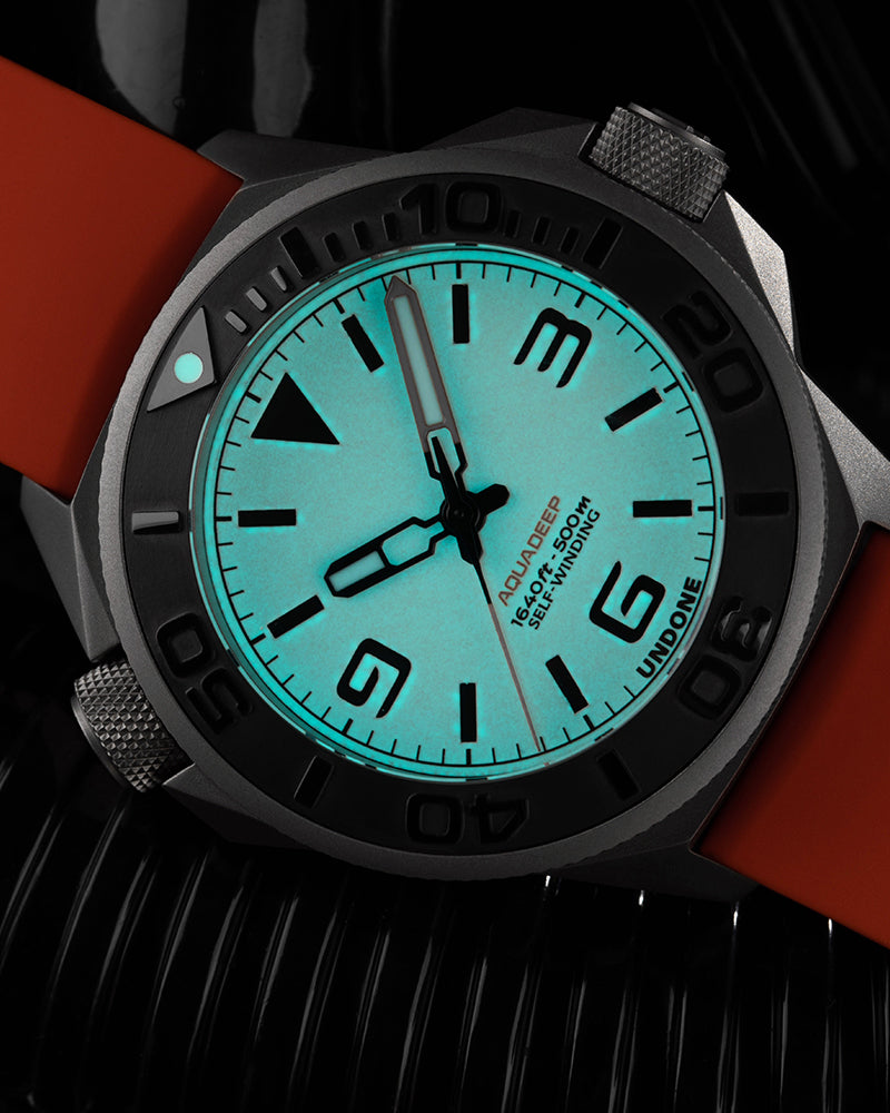 AquaLume Orange Rubber Automatic